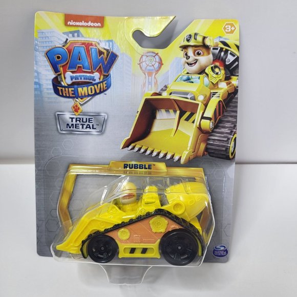 Spin Master Paw Patrol The Movie Rubble True Metal Diecast Vehicle Nickelodeon - Picture 2 of 13